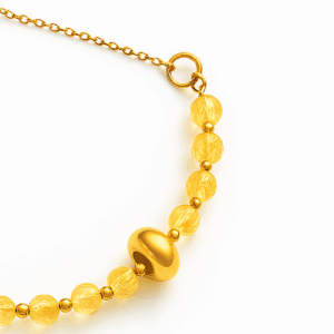 💛 Bracelet de tétée et de biberon – Modèle doré - Citrine