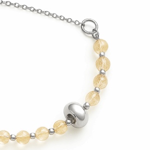 🤍 Bracelet de tétée et de biberon – Modèle argenté - Citrine