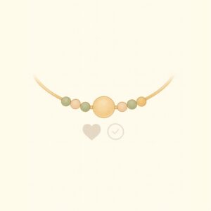 Bracelet élégant en pierres naturelles avec perle centrale dorée, bijou pratique et symbolique pour jeunes mamans.